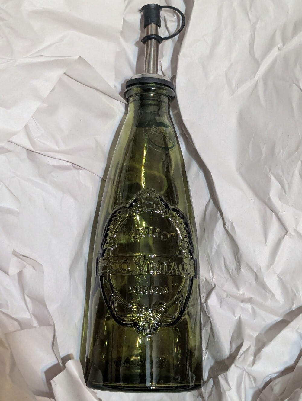 NWT EcoGreen Glass Oil Bottle